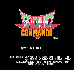 Bionic Commando Title Screen